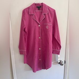 Ralph Lauren Cottom sleep shirt-  GREENDALE SHIRTING Medium